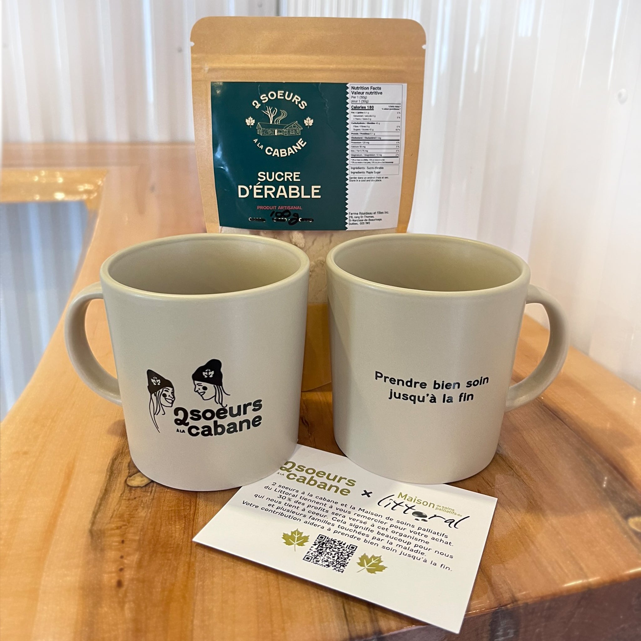 Gift Set of 2 Mugs with Maple Sugar